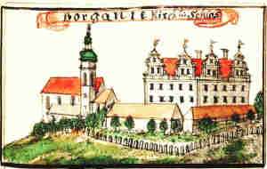 Borganie Kirch u. Schloss - Koci i zamek, widok oglny